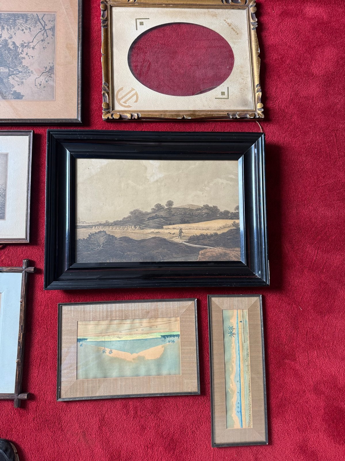 Collectie lijsten 19e/20e eeuw met prenten, etsen etc, Antiek en Kunst, Kunst | Etsen en Gravures, Ophalen