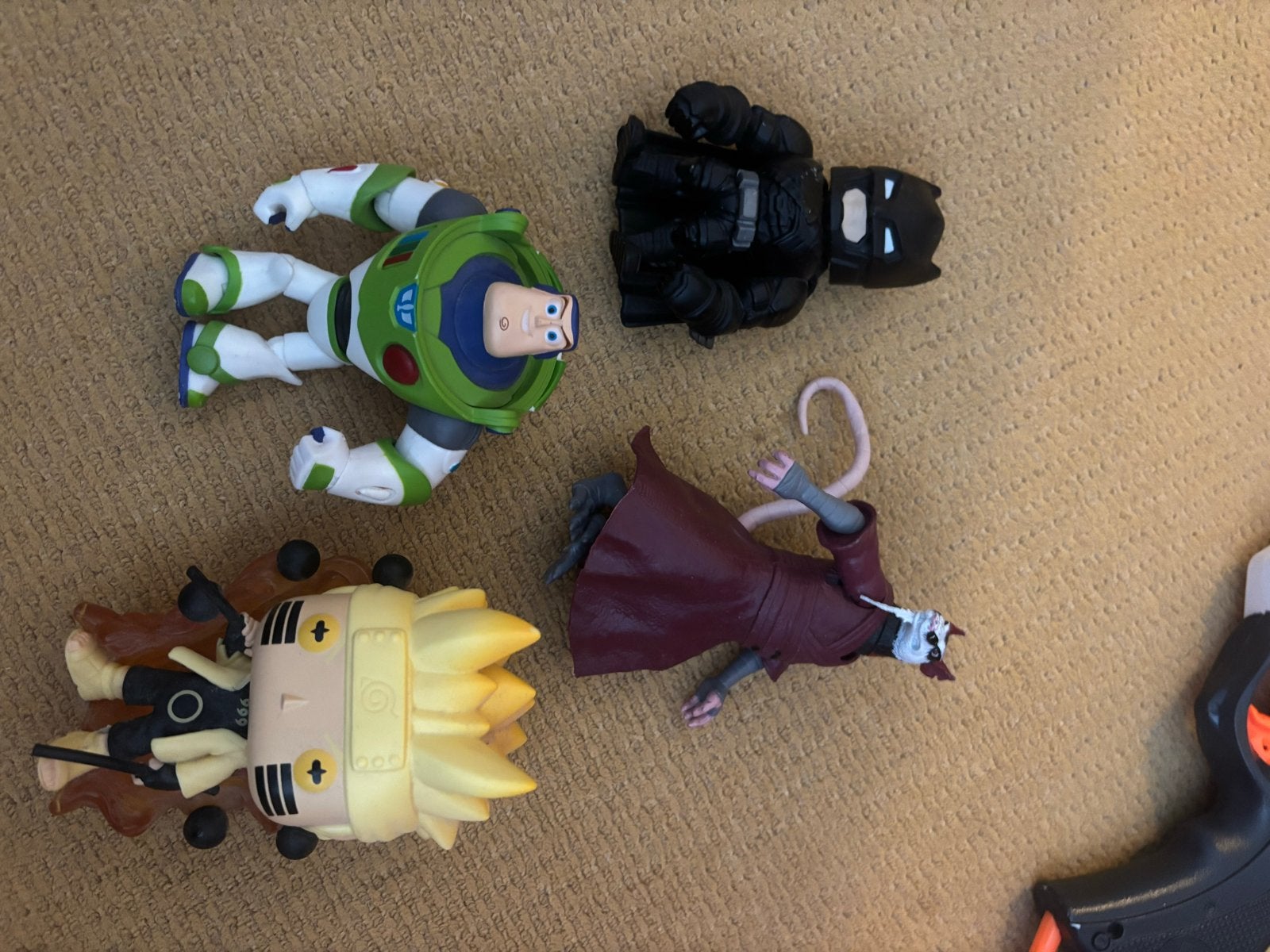 Diverse Actiefiguren: Buzz Lightyear, Batman, Naruto, Splint, Ophalen of Verzenden, Gebruikt
