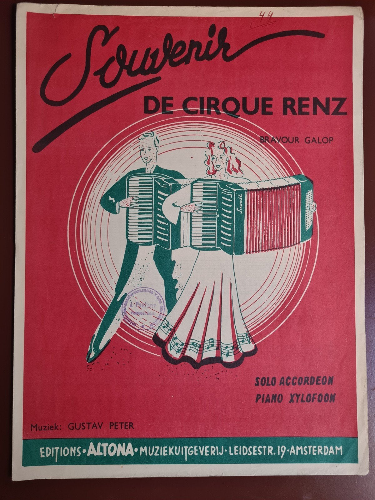 Souvenir de Cirque Renz - Bravour Galop (bladmuziek), Gebruikt, Overige genres, Ophalen of Verzenden, Thema