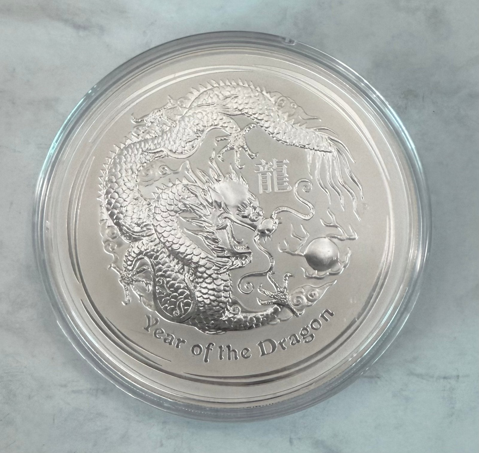 10 oz 2012 Australian Lunar - Draak / Dragon 999 zilver, Ophalen of Verzenden, Zilver