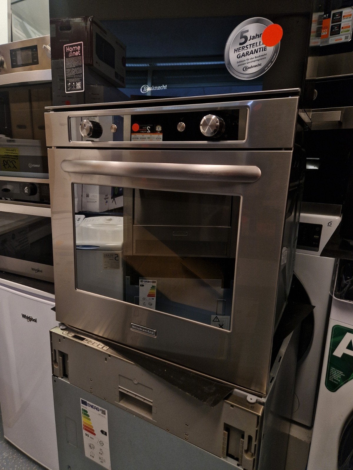 Nieuwe KitchenAid Inbouw Oven RVS met Garantie, Ophalen, Hete lucht, 60 cm of meer, Nieuw