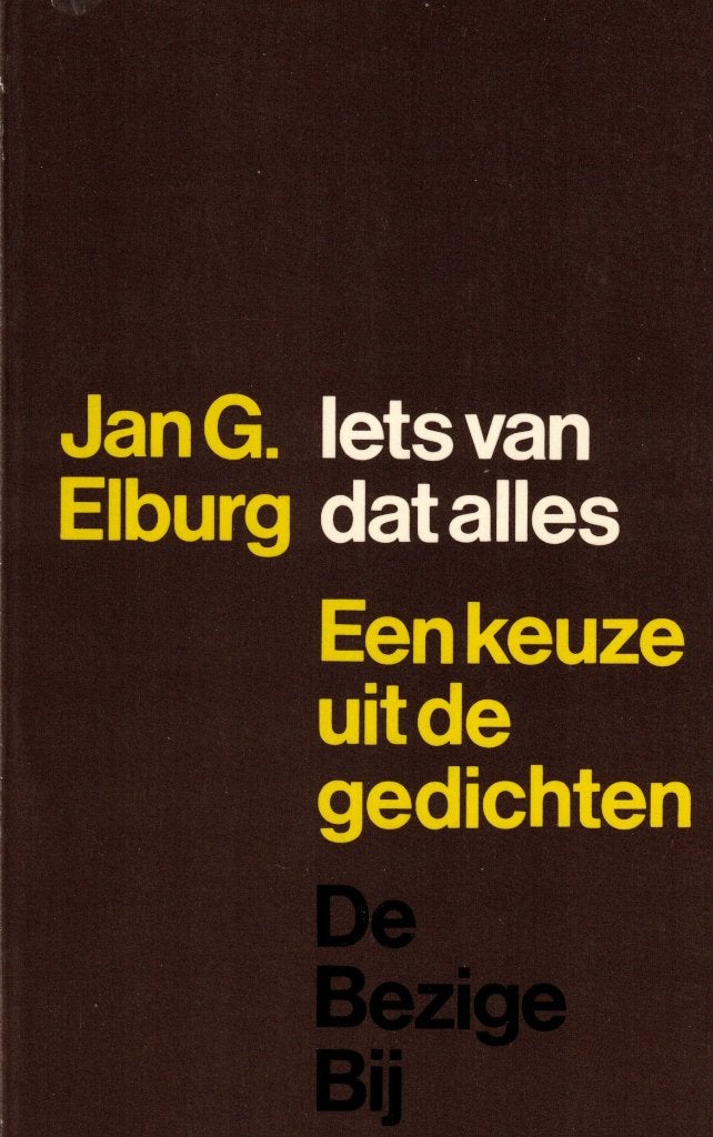 Iets van dat alles - Jan G. Elburg, Gelezen, Jan G. Elburg,, Ophalen of Verzenden, Eén auteur