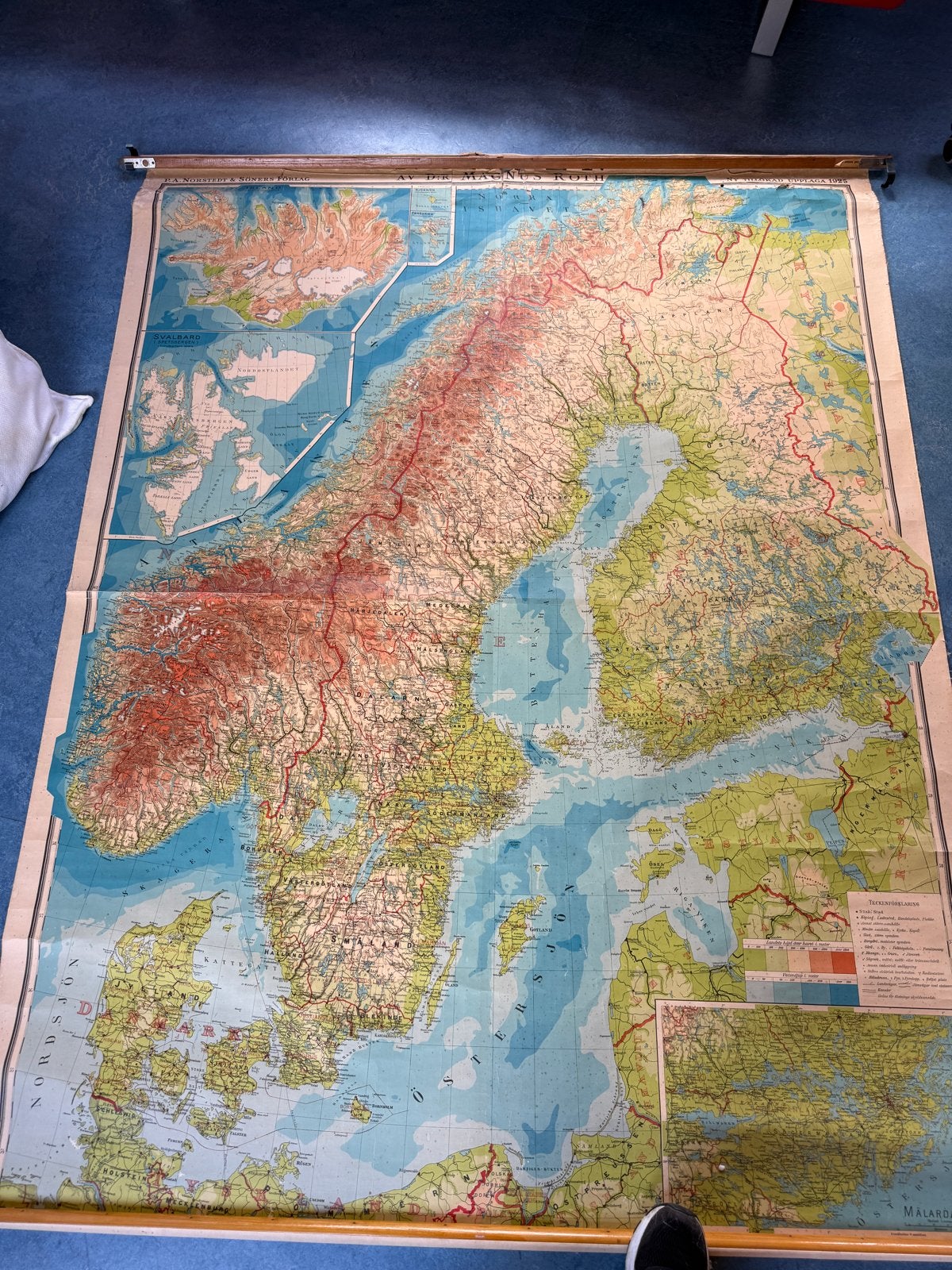 Vintage Scandinavië Landkaart - P.A. Norstedt & Söner, Europa Overig, Landkaart, 1800 tot 2000, Ophalen