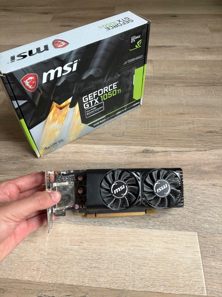 MSI GeForce GTX 1050 Ti 4GT Low Profile (4GB GDDR5), Computers en Software, Ophalen, PCI-Express 3, Gebruikt, GDDR5