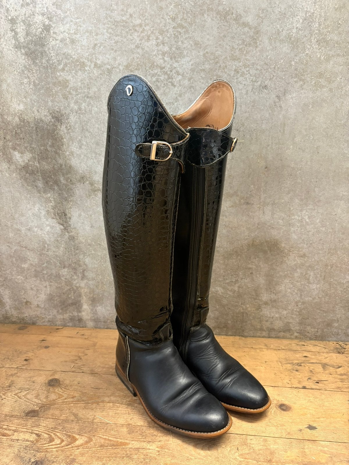 Zwarte derby rijlaarzen, Gebruikt, Dressuur, Ophalen of Verzenden, Zwart