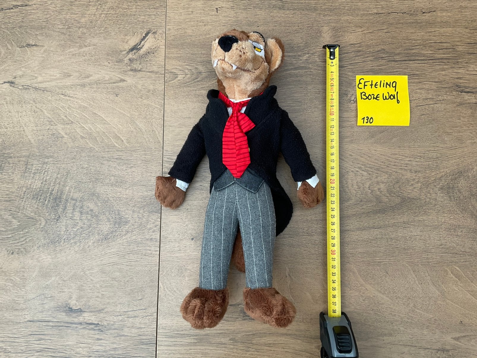 Zgan gebruikte, niët kapot, Efteling boze Wolf knuffel, Ophalen, Zo goed als nieuw, Beeldje of Poppetje