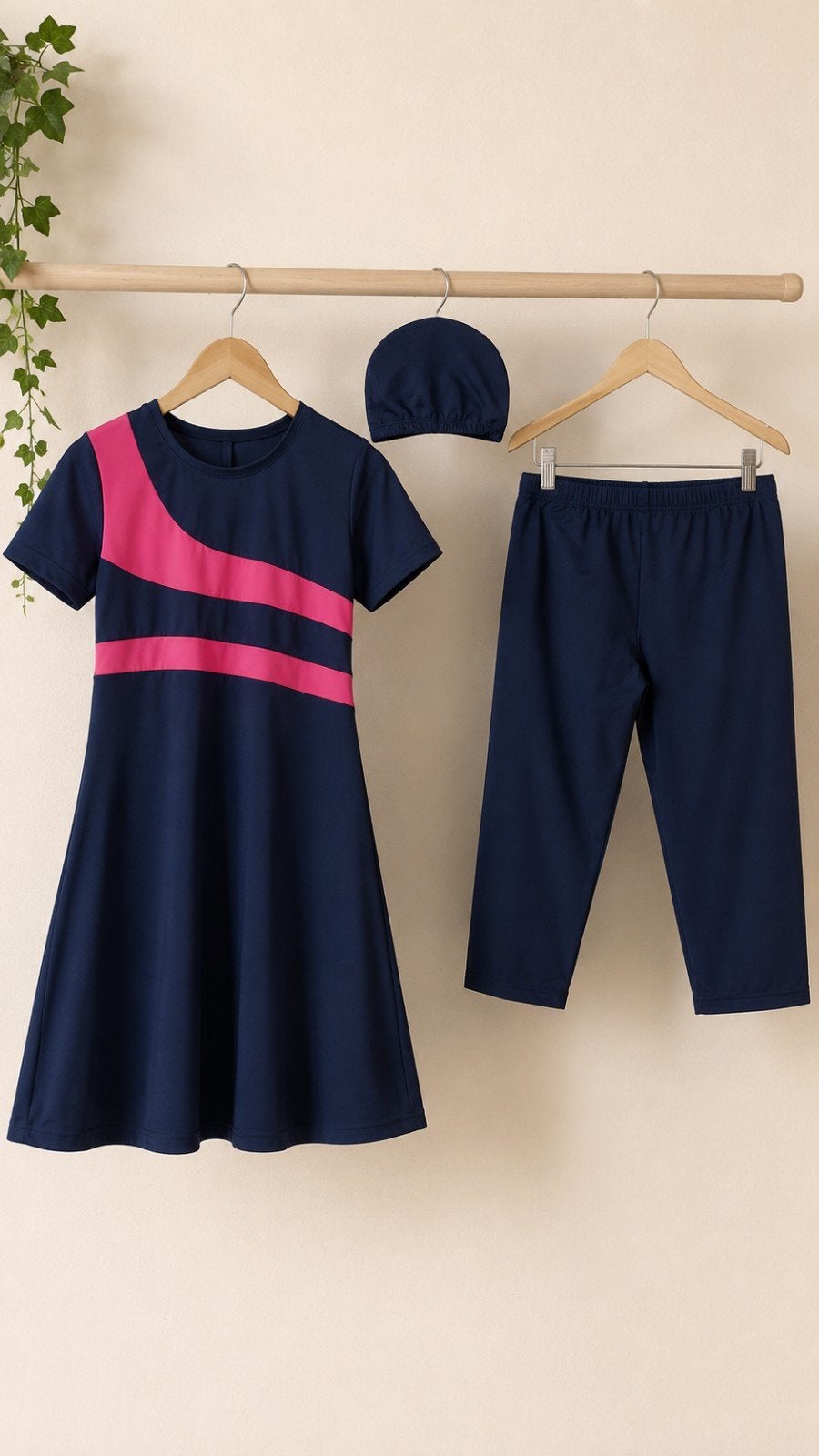 Modest Burkini Dames Maat 42 met Broek en Badmuts, Kleding | Dames, Badmode en Zwemkleding, Estiva, Overige typen, Blauw, Ophalen of Verzenden