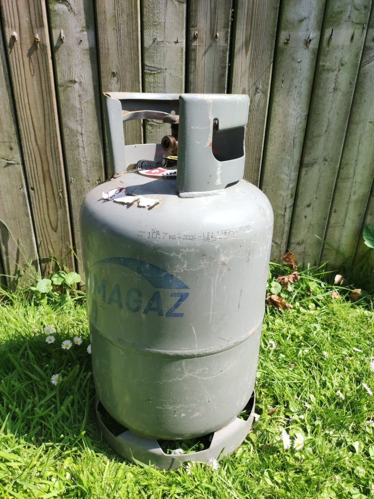 Benegas gasfles 10.7 KG - Leeg, Ophalen, Gebruikt, Benegas