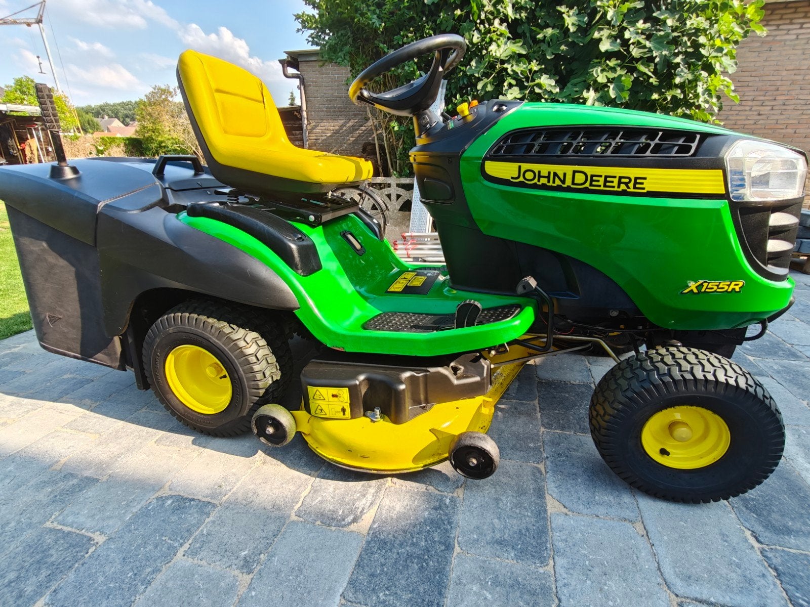 John Deere zitmaaier, Ophalen, Gebruikt