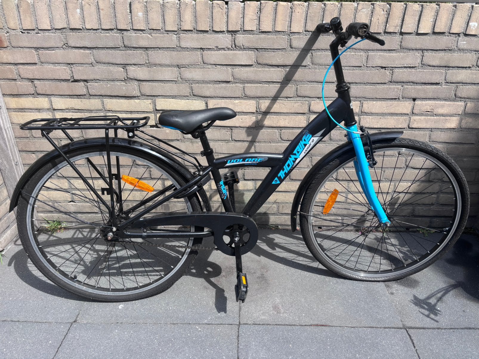 Volare Thombike Jongensfiets 26 inch Zwart Blauw Gebruikt, Ophalen, Gebruikt, 26 inch of meer, Versnellingen