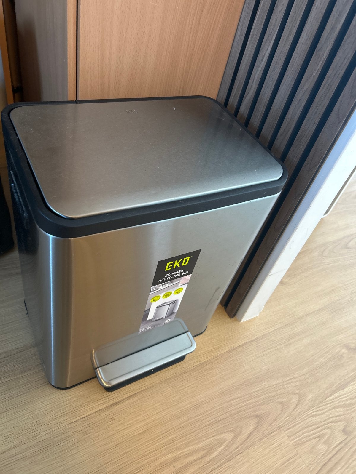 EKO Ecocasa Recycling Bin - RVS Pedaalemmer, 50 – 75, Gebruikt, Met pedaal, Ophalen of Verzenden