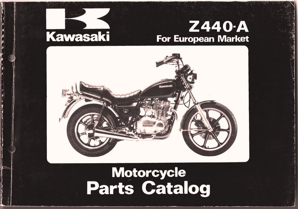Kawasaki Z440 A part list european market (1856z) motor, Motoren, Ophalen of Verzenden, Kawasaki