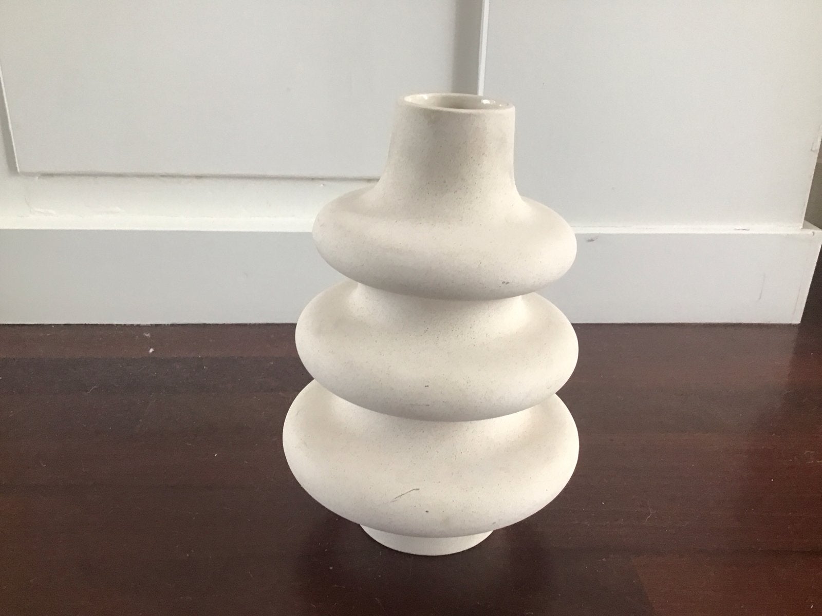 Decoratieve vaas van H&M Home, crème/wit,, 29 cm hoog, Ophalen of Verzenden