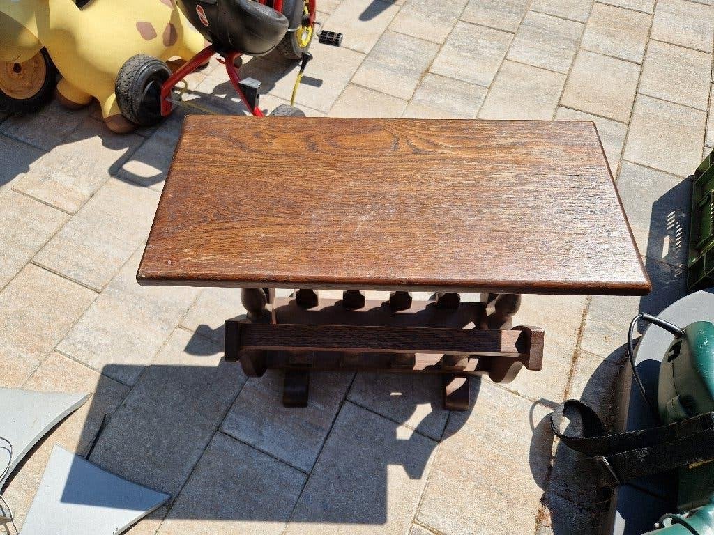 Vintage houten lectuurtafel / bijzettafel, Ophalen, Gebruikt, Vintage, Lectuurtafel