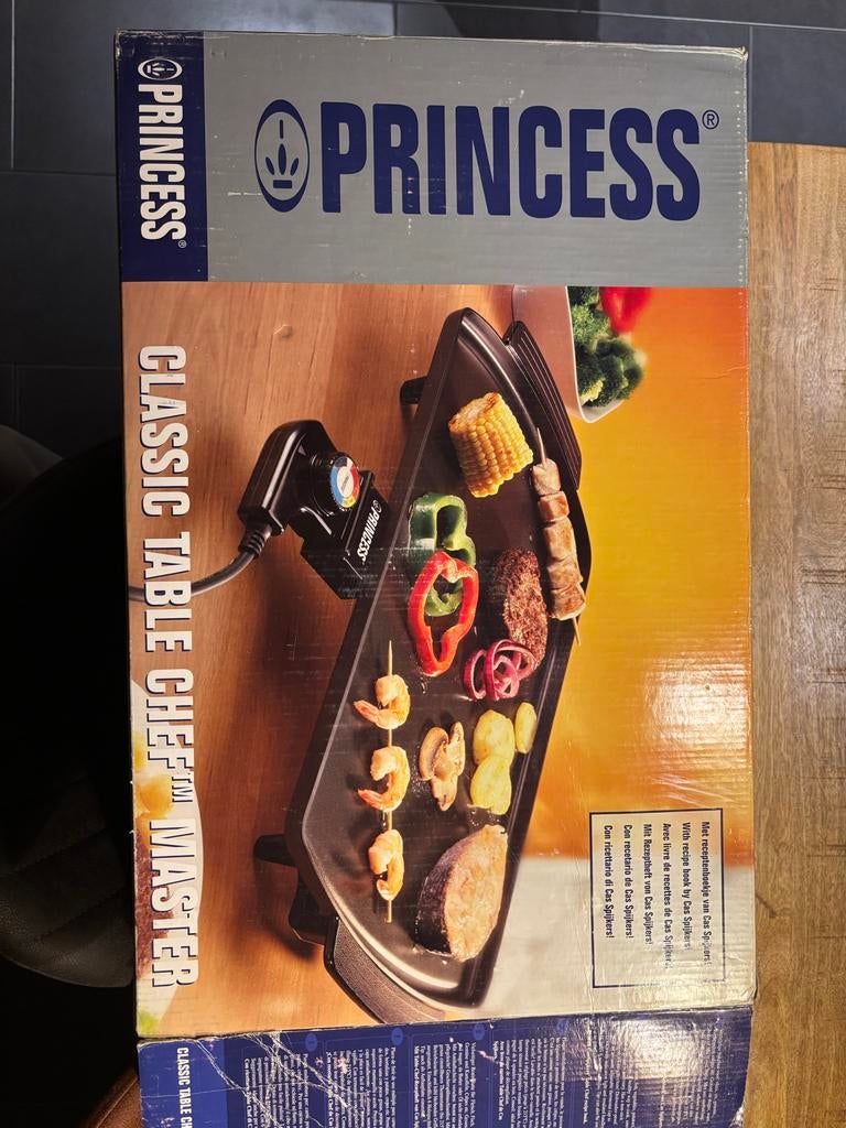 Princess Classic Table Chef Master Tafelgrill, Witgoed en Apparatuur, Grillplaten, Zo goed als nieuw, Tafelgrill, Ophalen of Verzenden