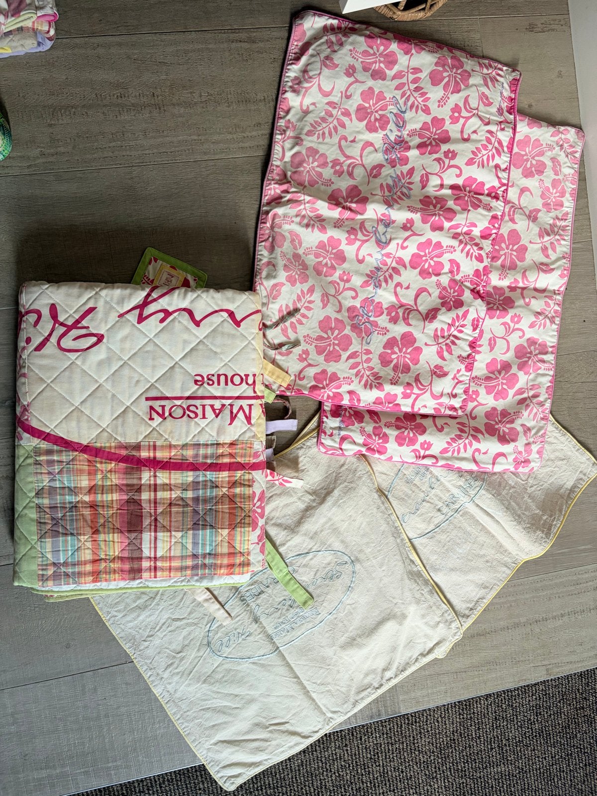 Riviera Maison Kussenhoezen en Plaid, Ophalen, Gebruikt, Meerkleurig, Met print