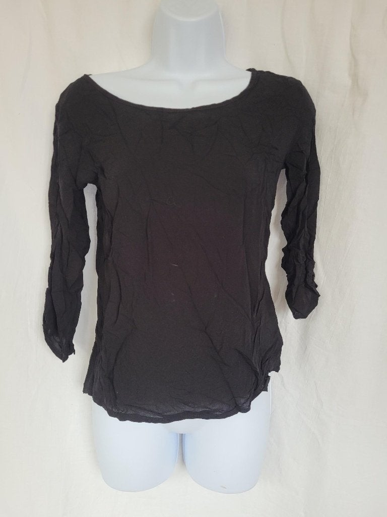Leuk zwart damesshirt viscose mt 34 merk Atmosphere, ., Zwart, Ophalen of Verzenden, Zo goed als nieuw