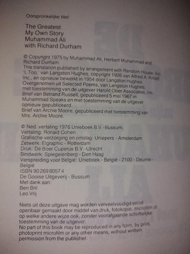 Muhammad Ali - De Grootste door Richard Durham (nederlands), Gelezen, Durham, Vechtsport, Ophalen of Verzenden