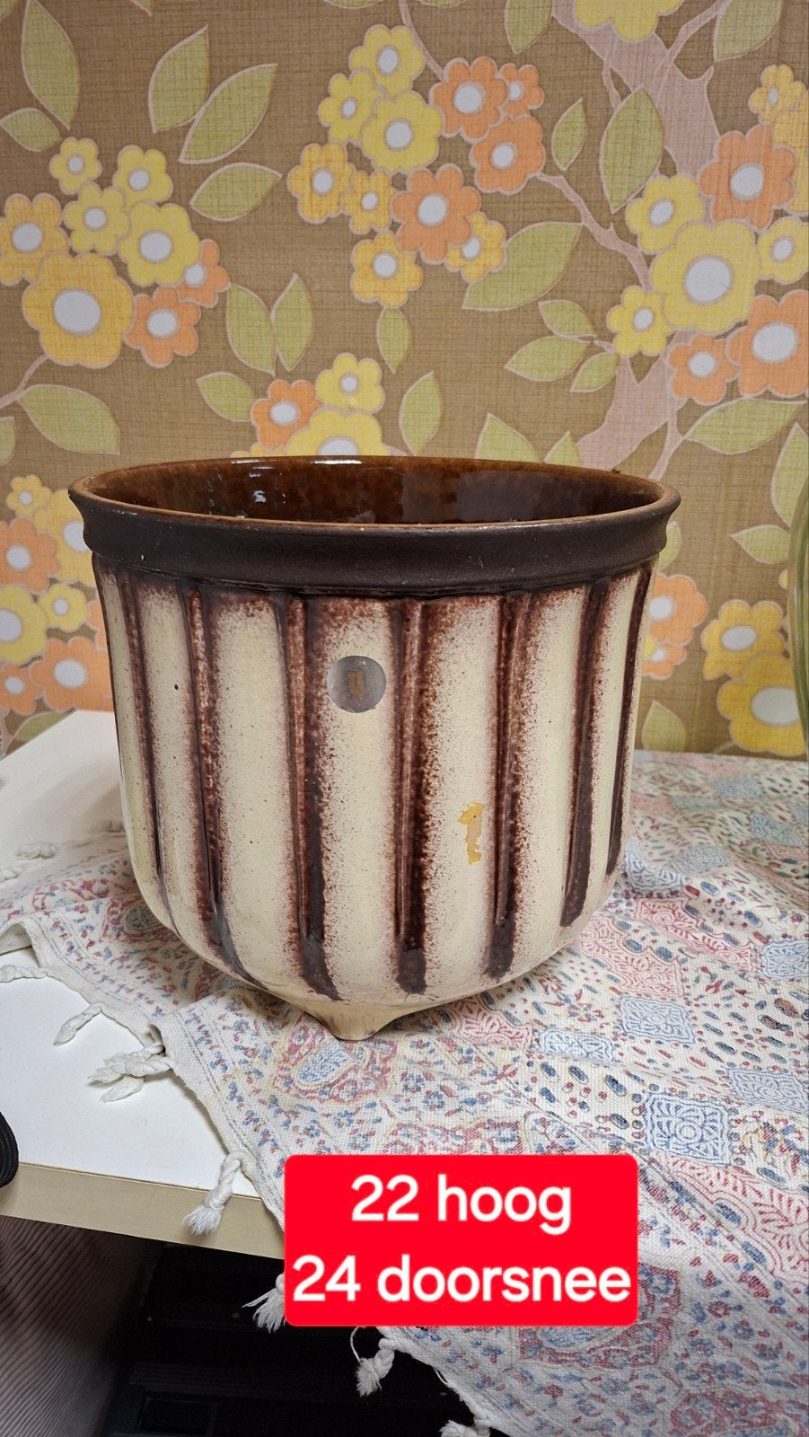 Uebelacker Keramik bloempot, Ophalen, Rond, Steen, Minder dan 30 cm