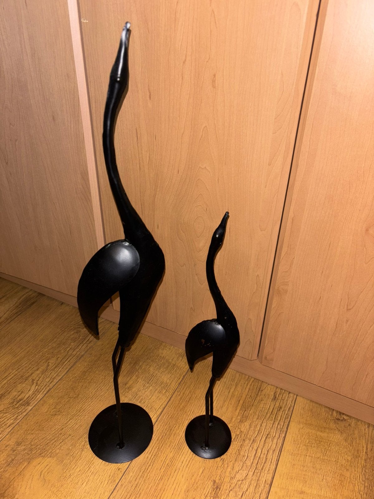 Zwarte beeldjes flamingo’s, Antiek en Kunst, Ophalen