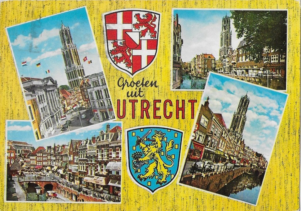 Utrecht ansichtkaart ( a745 ) gelopen, Verzamelen, Ophalen of Verzenden, 1980 tot heden, Gelopen, Utrecht