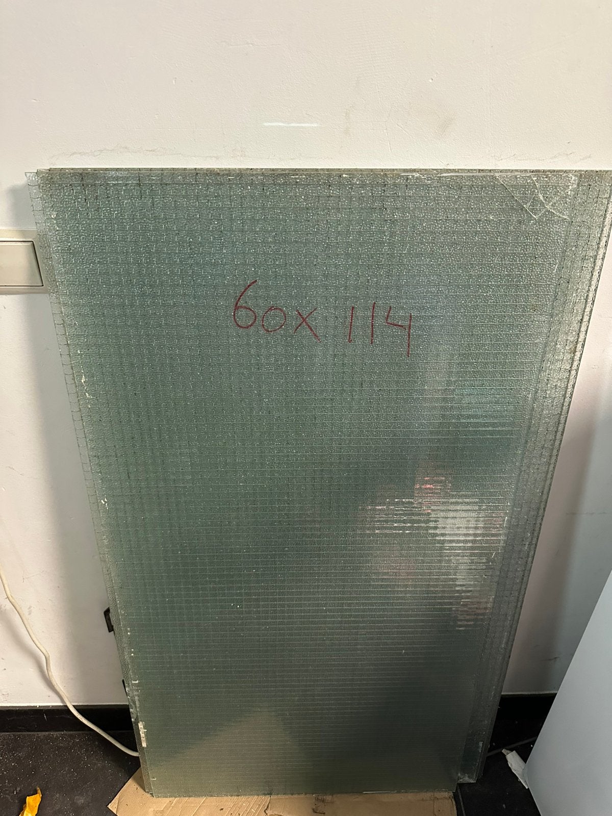 Draadglas brute 60x114x6, Ophalen, Gebruikt, Minder dan 80 cm, Minder dan 80 cm