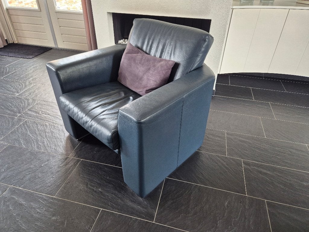 2 fauteuils Antipode (leolux) met 3 zits bank, Huis en Inrichting, Ophalen, Minder dan 75 cm, Design, Leer