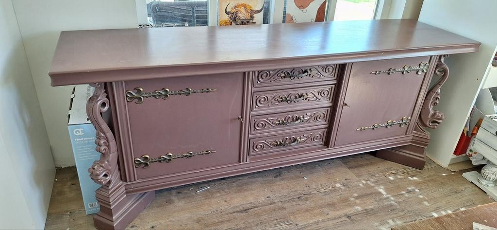 Oud dressoir, Huis en Inrichting, Kasten | Dressoirs, Ophalen, Zo goed als nieuw, 50 tot 75 cm, 200 cm of meer