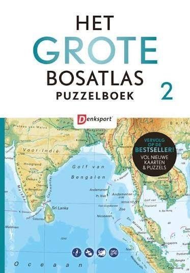 Denksport: Het grote Bosatlas puzzelboek 2, Ophalen of Verzenden, Zo goed als nieuw, Denksport, Wereld