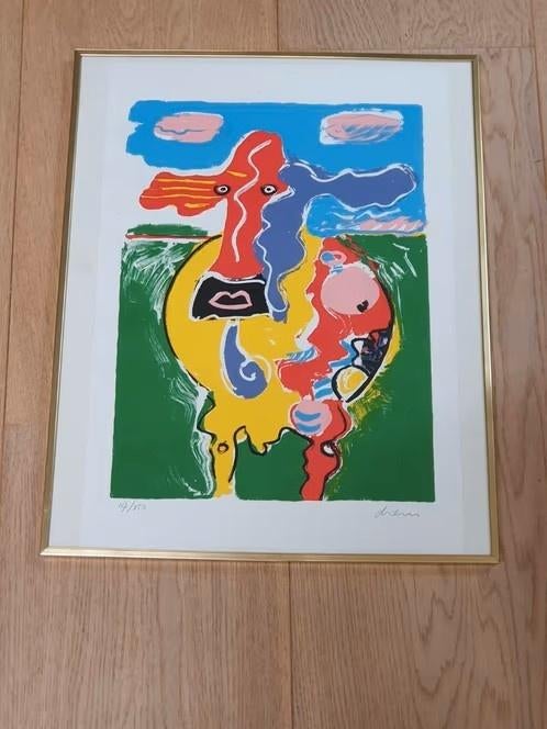 zeefdruk Peter Diem gen. en gesign Red Nose Cow 117 / 250, Antiek en Kunst, Ophalen