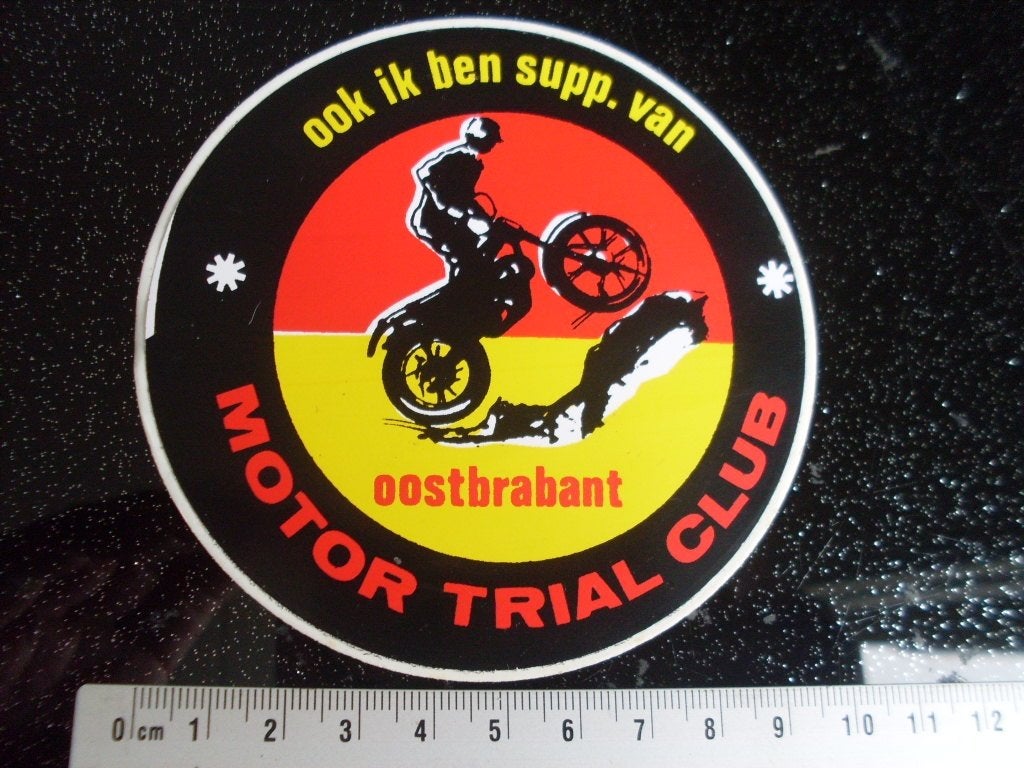 sticker supporter motor trial club oost brabant, Verzenden, Zo goed als nieuw, Sport