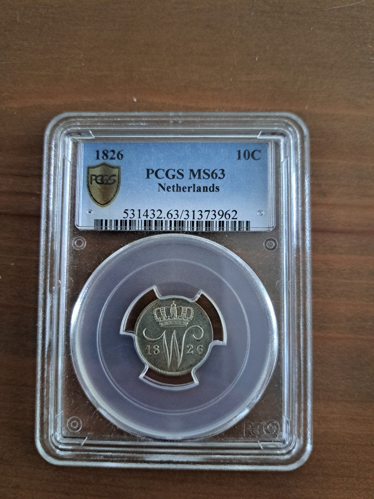10 cent 1826U PCGS MS63, Postzegels en Munten, Munten | Nederland, Zilver, Ophalen of Verzenden, 10 cent, Koning Willem I