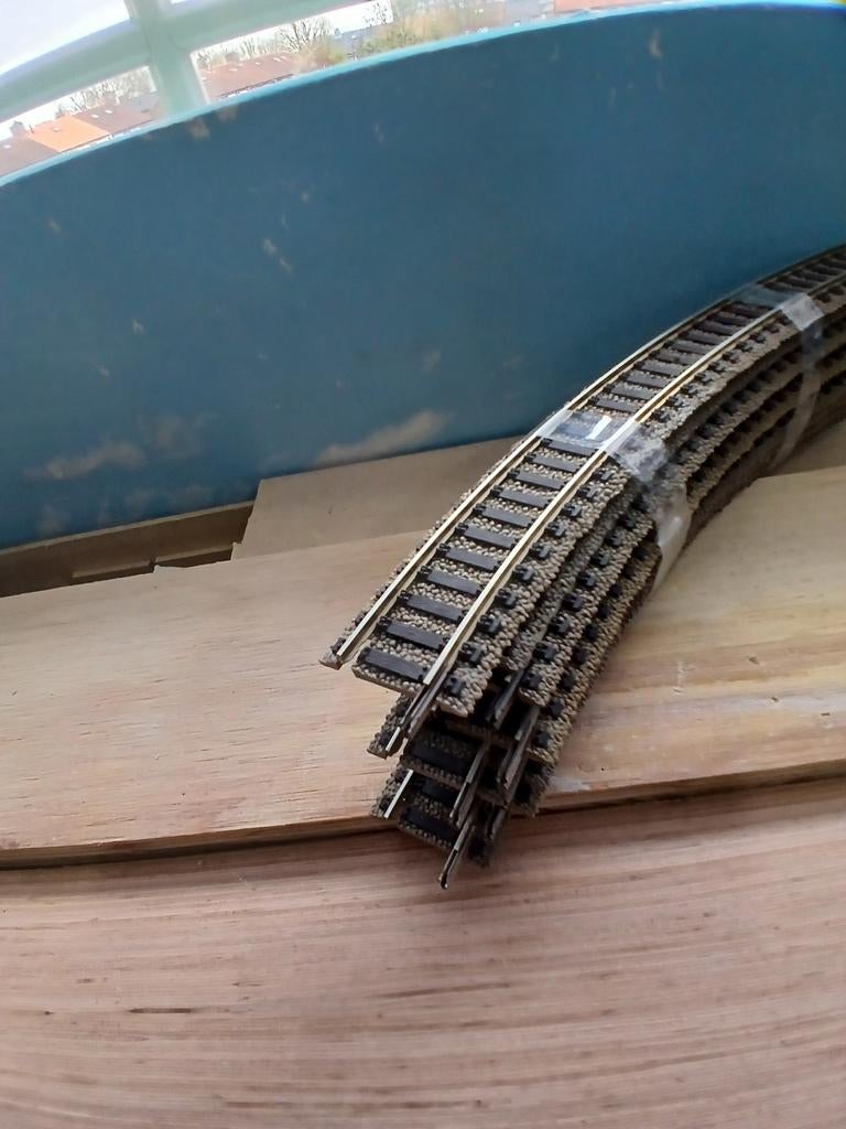 10 stuks rails nr 6120 met kleine beter tin, Gebruikt, Gelijkstroom, Rails, Ophalen of Verzenden