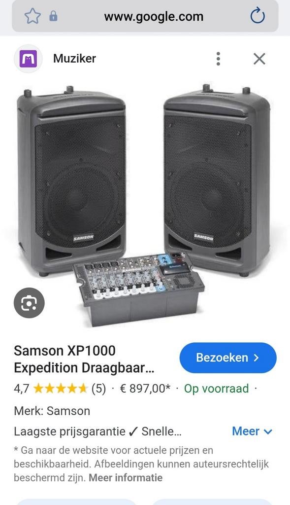 Samson XP1000 DJ Z.G.A.N., Muziek en Instrumenten, Versterkers | Keyboard, Monitor en PA, Minder dan 500 watt, Ophalen of Verzenden