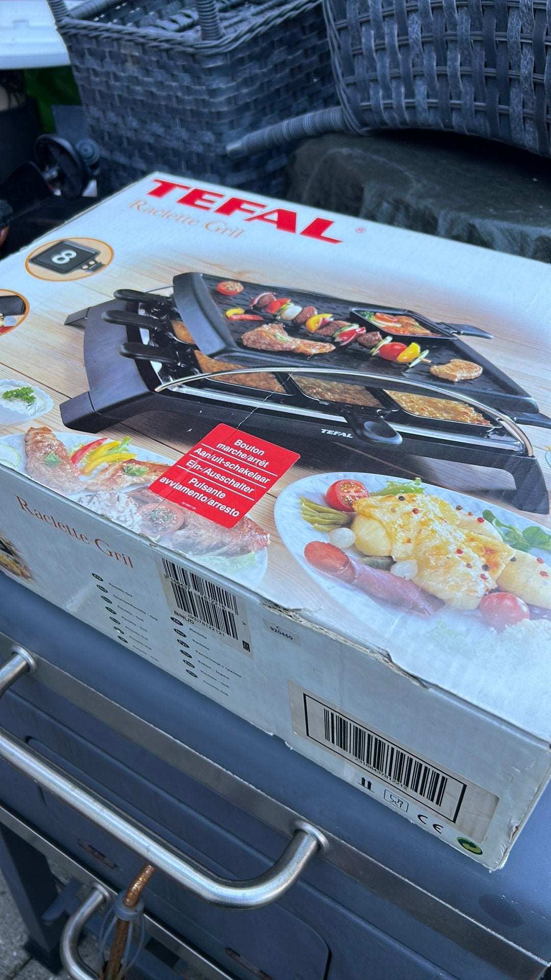 Tefal Raclette Gril/ grilplaat, Ophalen of Verzenden, Zo goed als nieuw