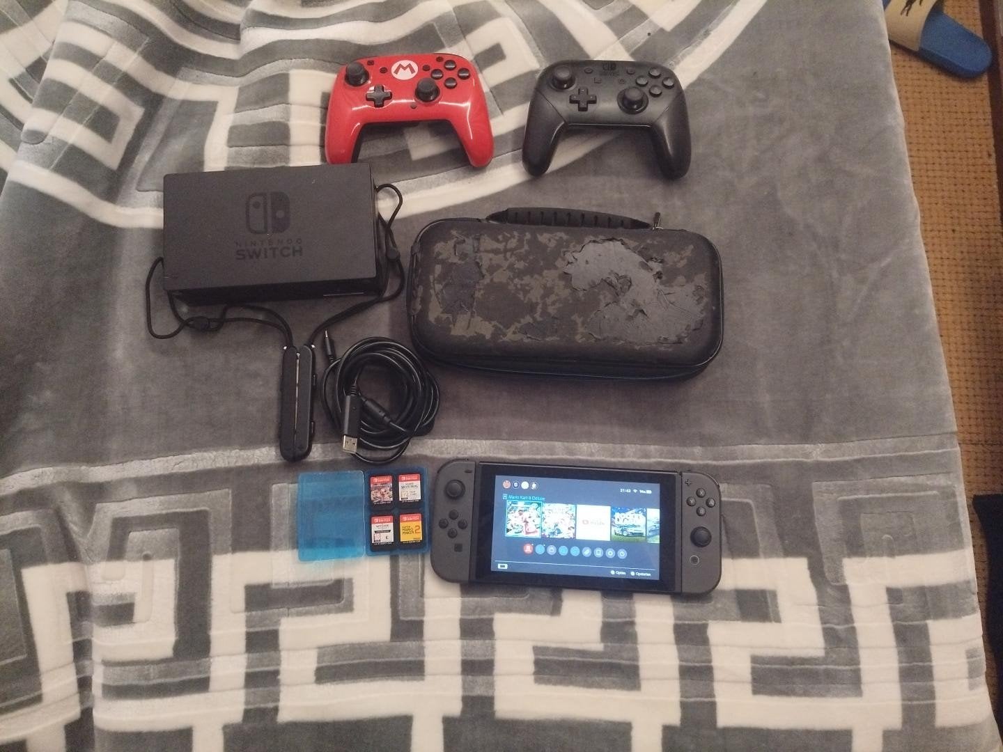 Nintendo Switch 1ste editie. Lees omschrijving verder!, Switch OLED, Met 2 controllers, Ophalen of Verzenden, Gebruikt