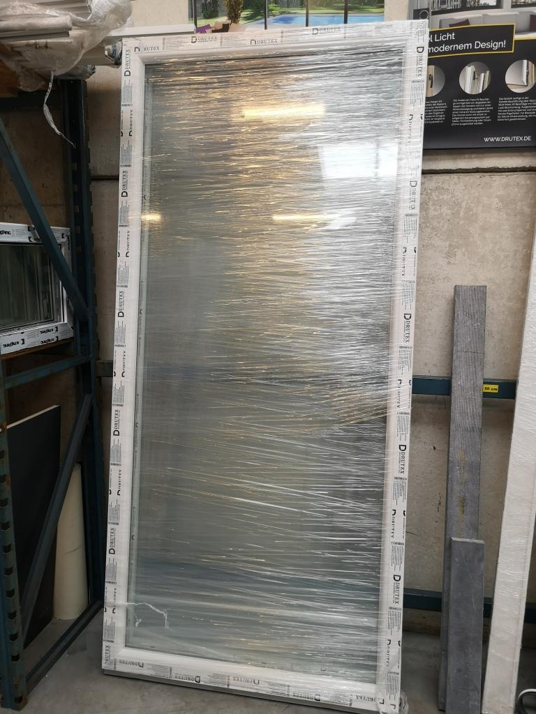 Kunststof vast kozijn 100 x 215 wit RAL 9016, Kunststof, Raamkozijn, Niet ingevuld, Nieuw