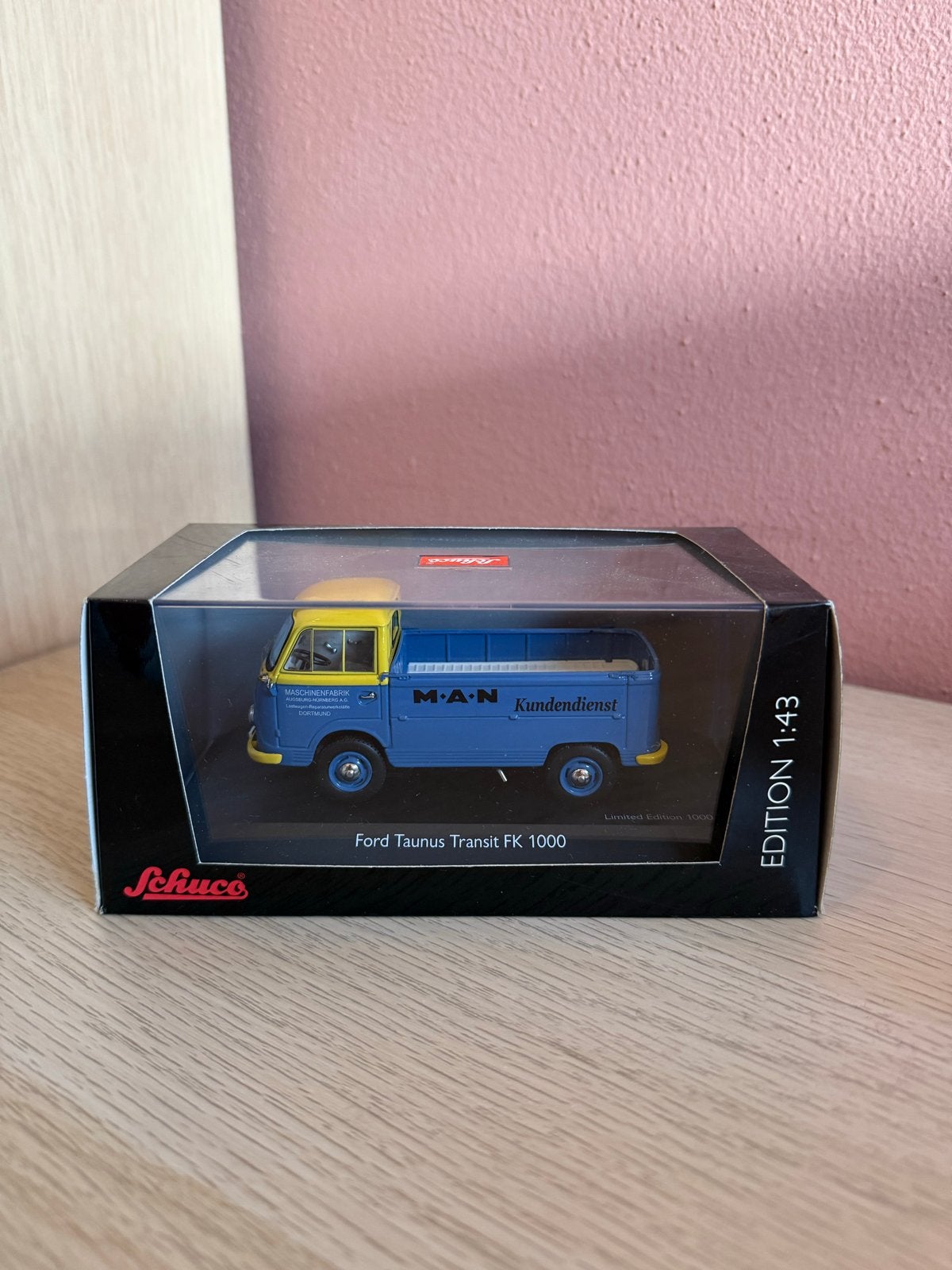 Schuco Ford Taunus Transit FK 1000 MAN Kundendienst, Ophalen of Verzenden, Nieuw, Overige merken