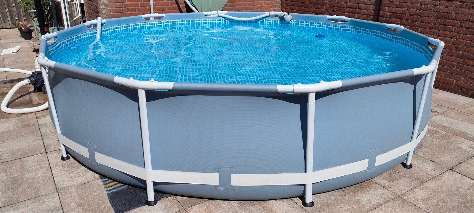 Intex Prism Frame Zwembad 3.66m x 0.76m met filterpomp, Tuin en Terras, Zwembaden, Ophalen, Gebruikt, Minder dan 80 cm, Rond