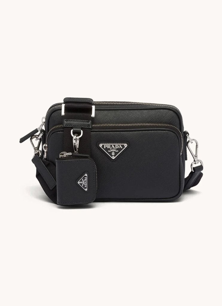 Prada Schoudertas van leer - Zwart, Overige merken, Gebruikt, Via Antonio Fogazzaro 28 20135 Milaan Italië, Prada S.p.A.