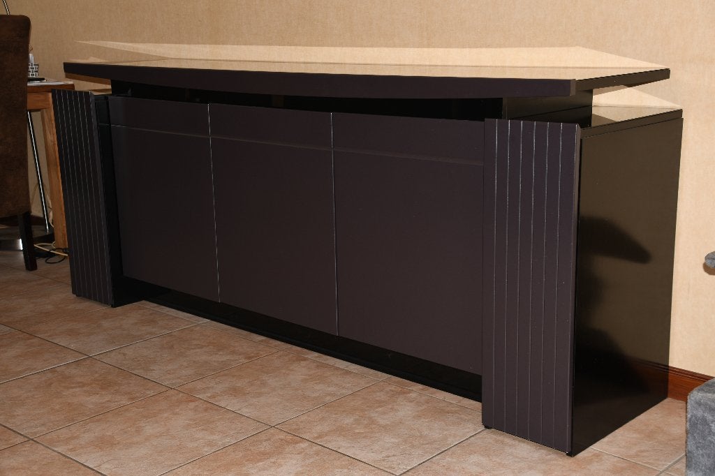 Solide modern dressoir en salontafel, Ophalen, Gebruikt, Met deur(en), 200 cm of meer