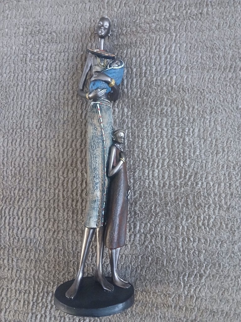 Afrikaanse beelden, Ophalen of Verzenden, Brons, 20 - 50 cm, Beeld
