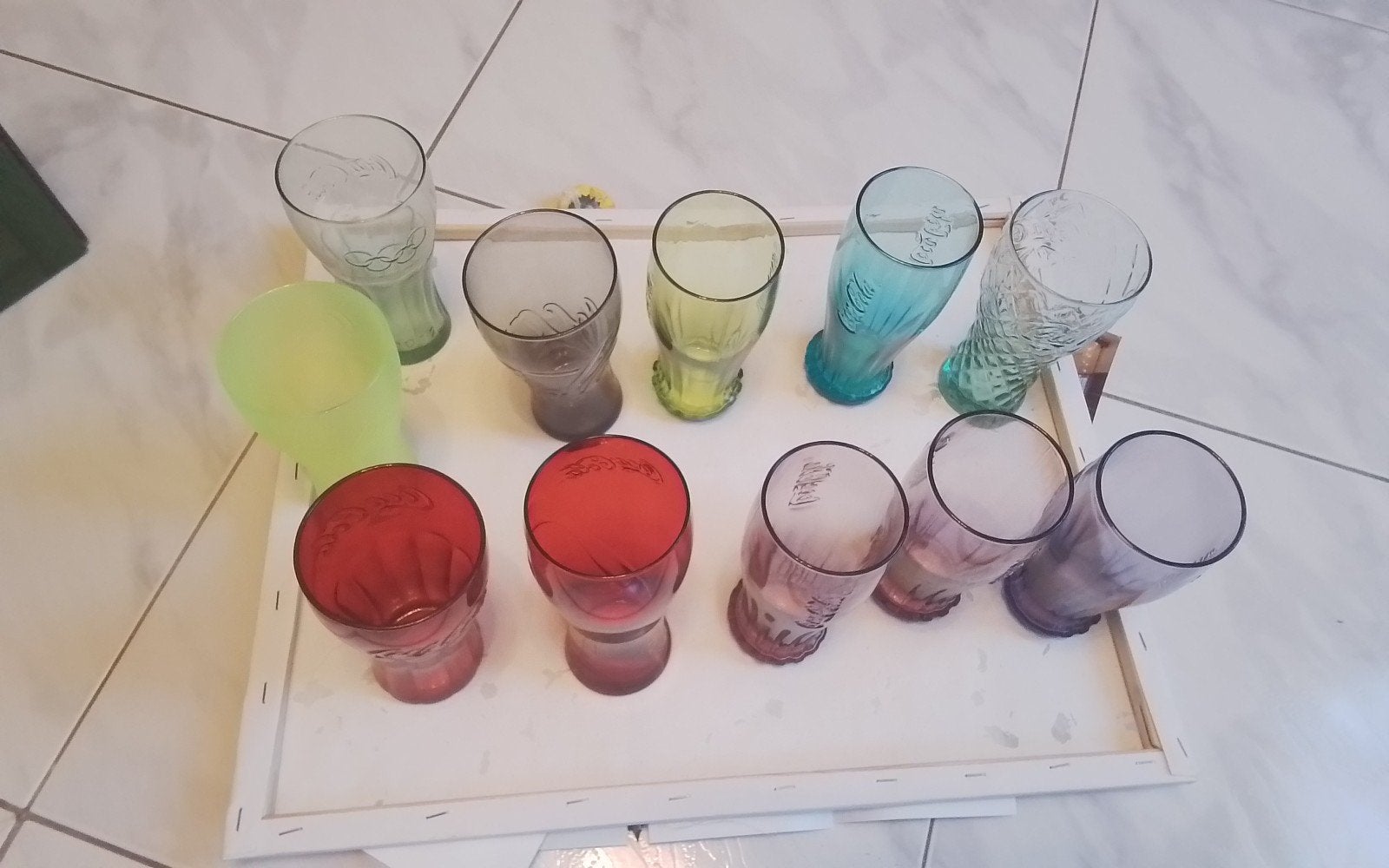 Coca cola  glazen, Verzamelen, Glas en Borrelglaasjes, Ophalen of Verzenden, Zo goed als nieuw, Frisdrankglas