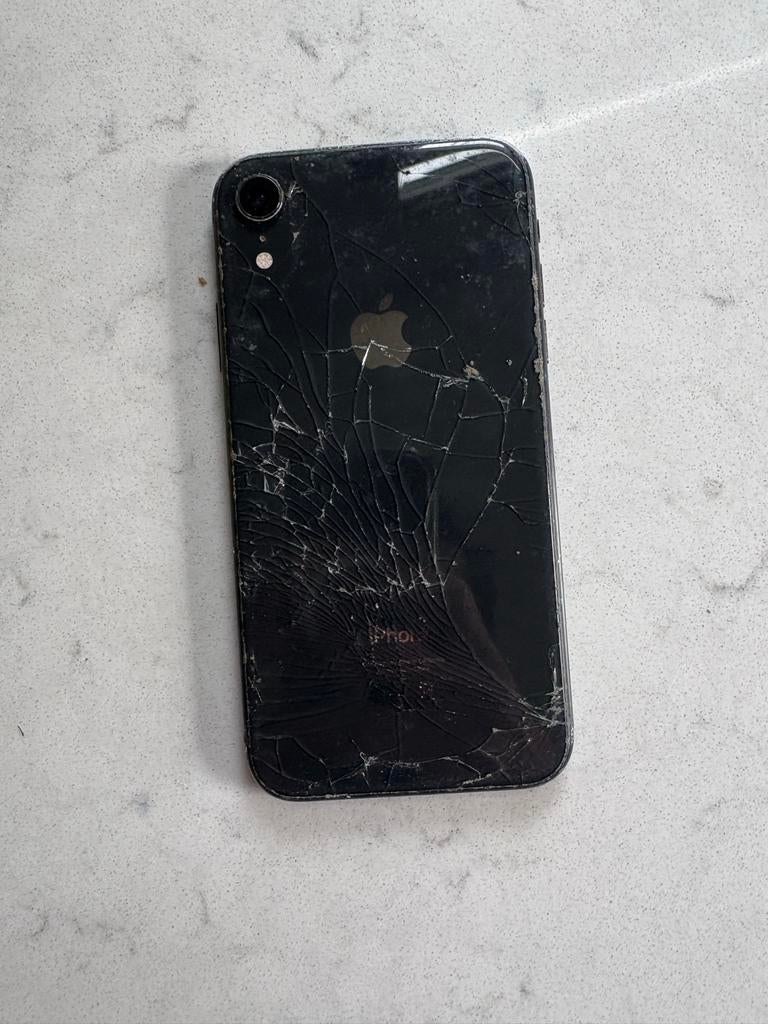 iPhone XR 64GB Zwart - Glasplaat achterkant beschadigd, Ophalen, Gebruikt, Zwart, IPhone XR
