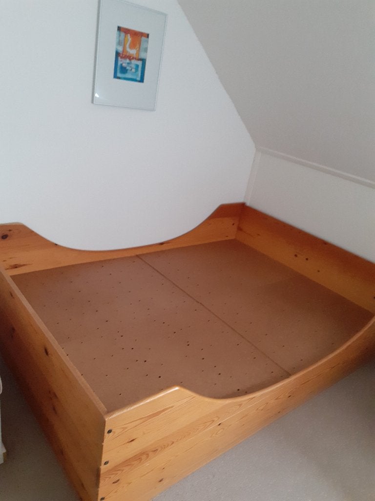 Houten kajuitbed 1.40 x 2.00 mtr., Ophalen, Gebruikt, Tweepersoons, 140 cm