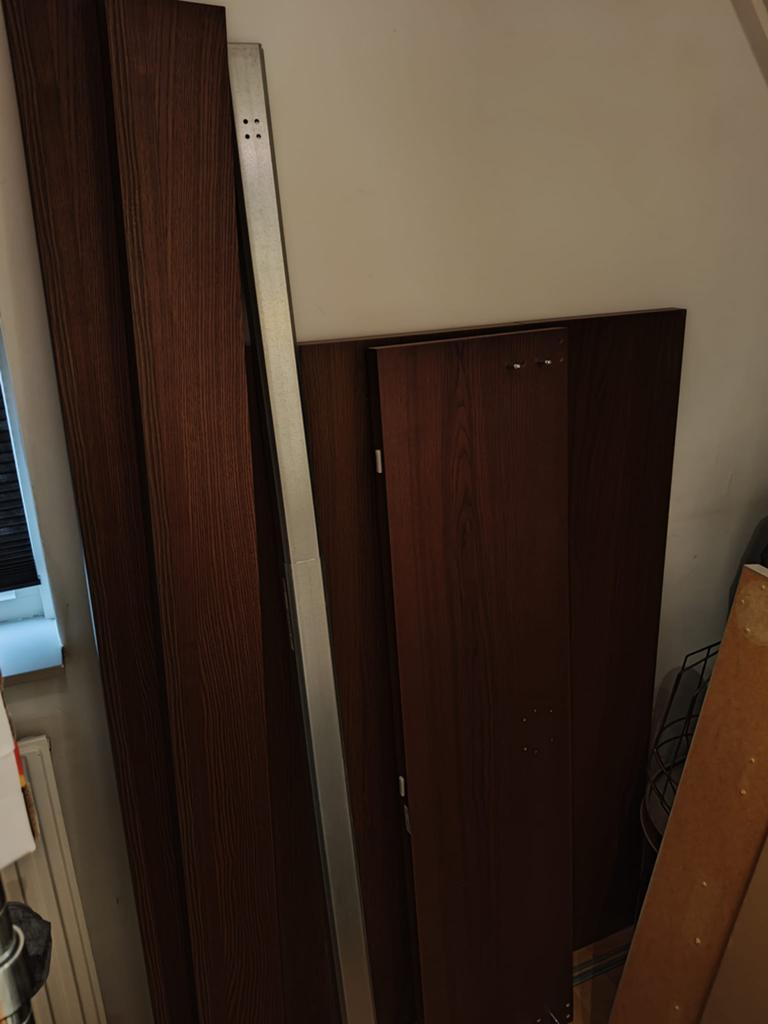 IKEA Malm Twijfelaar Bed met Lattenbodem en Matras, Ophalen, Gebruikt, Bruin, 140 cm