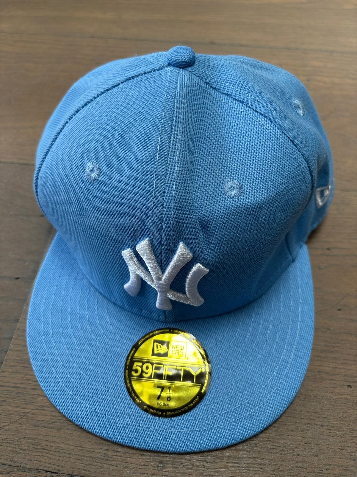 New Era Pet NY Yankees Lichtblauw, Kleding | Heren, Hoeden en Petten, Ophalen of Verzenden, Zo goed als nieuw, Pet