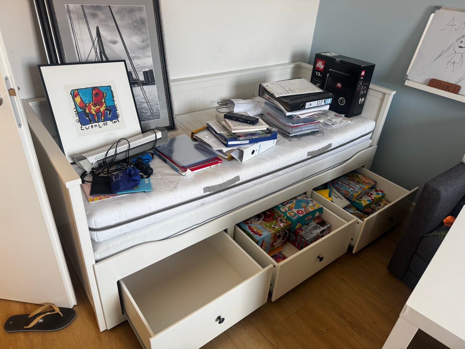 Hemnes bedbank ikea, Ophalen, Zo goed als nieuw, 70 tot 120 cm