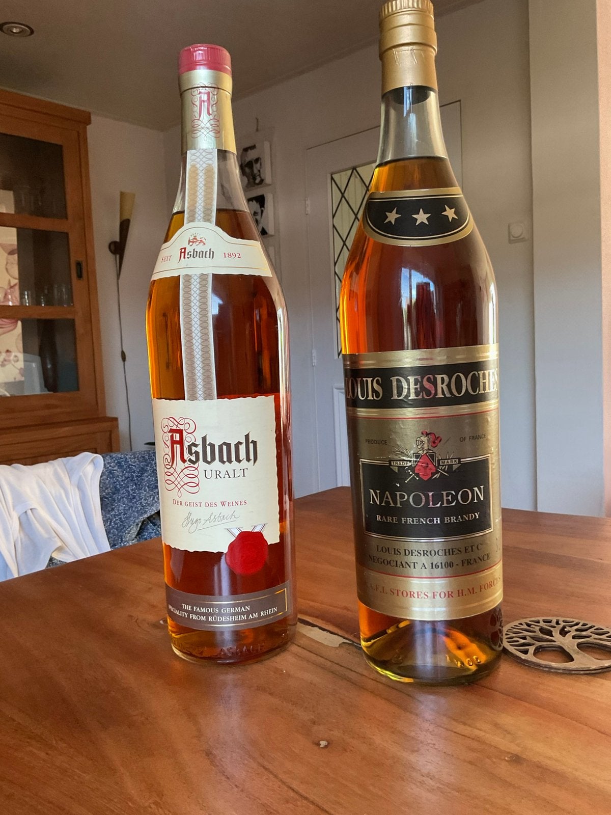 1x3liter Asbach Uralt en 1x3 liter Napoleon Brandy, Verzamelen, Ophalen, Overige typen