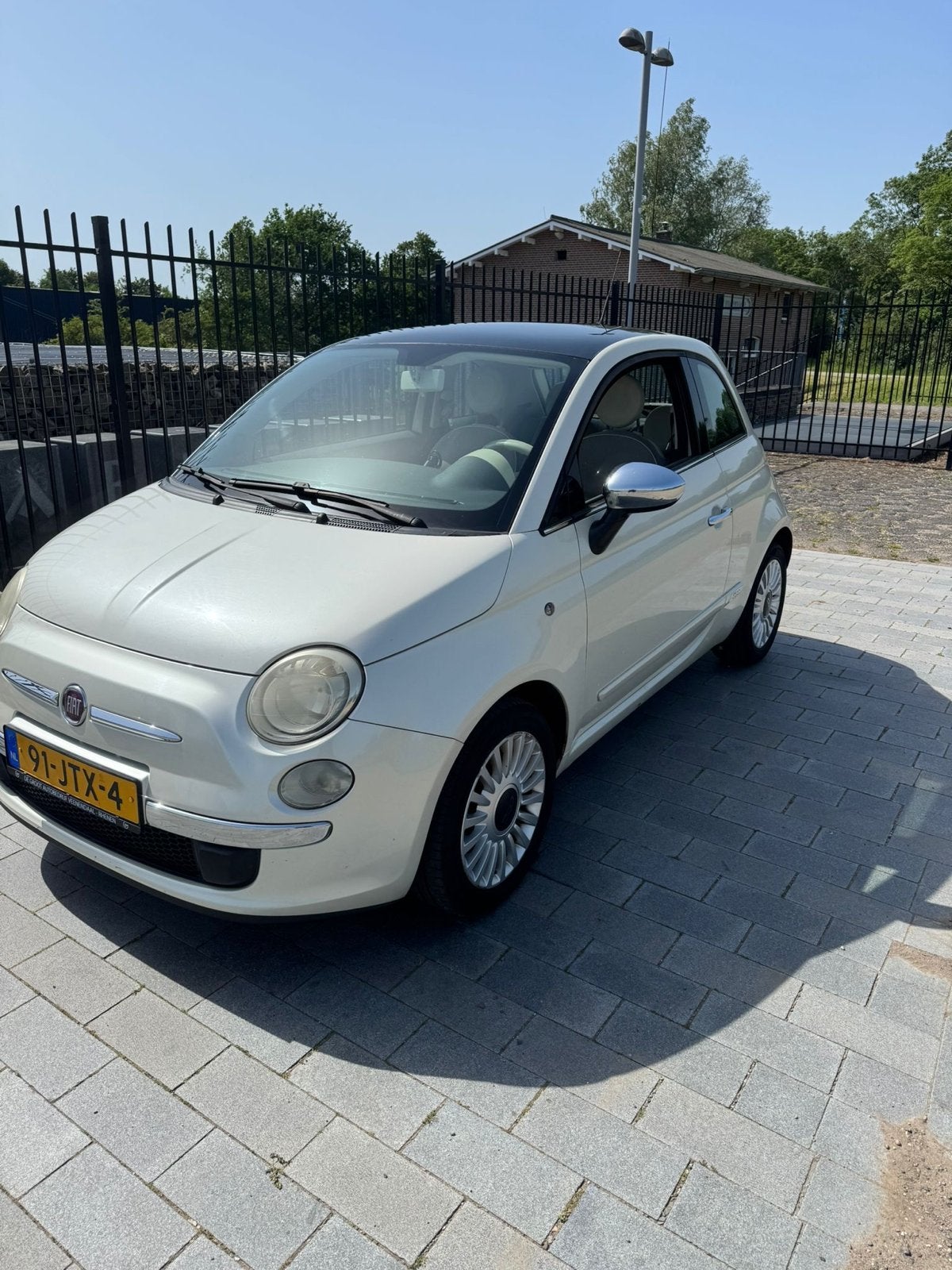 Fiat 500 1.2 C 2009, Auto's, Fiat, 4 cilinders, 840 kg, Beige, Origineel Nederlands